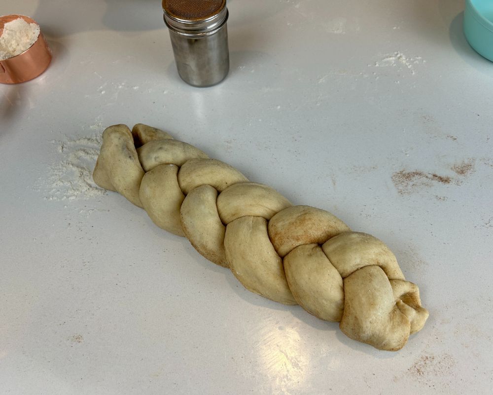 Completed cinnamon raising Homemade Challah