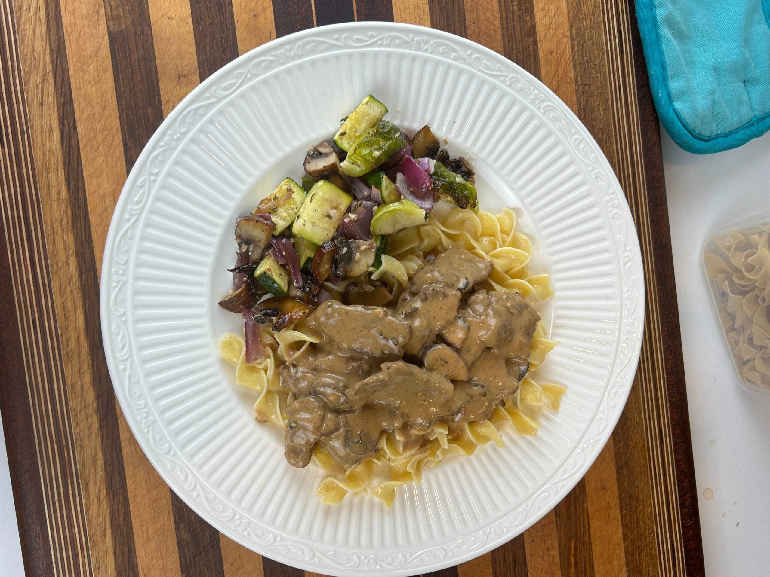 beef stroganoff roasted vegetables